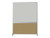 DivideWrite™ Portable Whiteboard Partition 5' x 6' Beige Fabric - Silver Trim