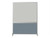 DivideWrite Portable Whiteboard Partition 5' x 6' Steel Blue Fabric - Silver Trim