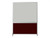 DivideWrite™ Portable Whiteboard Partition 5' x 6' Cranberry Fabric - Silver Trim