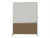 DivideWriteª Portable Whiteboard Partition 5' x 6' Latte Fabric - Silver Trim