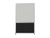 DivideWriteª Portable Whiteboard Partition 4' x 6' Black Fabric - Silver Trim