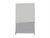 DivideWriteª Portable Whiteboard Partition 4' x 6' Slate Fabric - Silver Trim