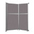 Operable Wall Folding Room Divider 7'11" x 10'3/4" Speckled Gray Fabric - Silver Trim