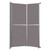 Operable Wall Folding Room Divider 7'11" x 12'3" Speckled Gray Fabric - Silver Trim