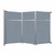 Operable Wall™ Folding Room Divider 11'9" x 8'5-1/4" Powder Blue Fabric - Silver Trim