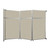Operable Wall™ Folding Room Divider 11'9" x 8'5-1/4" Sand Fabric - Silver Trim