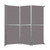 Operable Wall™ Folding Room Divider 11'9" x 12'3" Slate Fabric - Silver Trim
