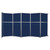 Operable Wallª Folding Room Divider 19'6" x 10'3/4" Navy Blue Fabric - Silver Trim