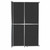 Operable Wall™ Sliding Room Divider 6'10" x 12'3" Black Fabric - Silver Trim