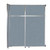 Operable Wallª Sliding Room Divider 6'10" x 8'5-1/4" Powder Blue Fabric - Silver Trim
