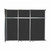 Operable Wall Sliding Room Divider 9'9" x 8'5-1/4" Black Fabric - Silver Trim
