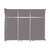 Operable Wall Sliding Room Divider 9'9" x 8'5-1/4" Speckled Gray Fabric - Silver Trim