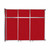 Operable Wall™ Sliding Room Divider 9'9" x 8'5-1/4" Red Fabric - Silver Trim