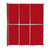 Operable Wallª Sliding Room Divider 9'9" x 12'3" Red Fabric - Silver Trim