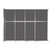 Operable Wall™ Sliding Room Divider 12'8" x 10'3/4" Charcoal Gray Fabric - Silver Trim