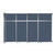 Operable Wallª Sliding Room Divider 12'8" x 8'5-1/4" Ocean Fabric - Silver Trim