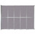 Operable Wall™ Sliding Room Divider 15'7" x 12'3" Cloud Gray Fabric - Silver Trim