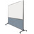 Angled look at the DivideWrite Portable Whiteboard Partition.