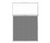 Portable and Acoustic Partition Hush Panel Configurable Cubicle Partition 4' x 6' W/ Window Ash Gray Fabric Clear Window