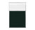 Portable and Acoustic Partition Hush Panelª Configurable Cubicle Partition 4' x 6' Forest Green Fabric Clear Fluted Window