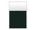 Portable and Acoustic Partition Hush Panelª Configurable Cubicle Partition 4' x 6' Forest Green Fabric Frosted Window