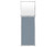 2' x 6' W/ Window Powder Blue Fabric Frosted Window