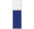 2' x 6' W/ Window Royal Blue Fabric Clear Fluted Window