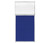 3' x 6' W/ Window Royal Blue Fabric Clear Fluted Window