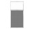 Portable and Acoustic Partition Hush Panel Configurable Cubicle Partition 3' x 6' W/ Window Ash Gray Fabric Clear Window