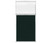 Portable and Acoustic Partition Hush Panelª Configurable Cubicle Partition 3' x 6' Forest Green Fabric Clear Fluted Window