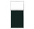 Portable and Acoustic Partition Hush Panelª Configurable Cubicle Partition 3' x 6' Forest Green Fabric Clear Window