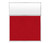5' x 6' W/ Window Red Fabric Frosted Window