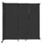 Wall-Mounted StraightWallª Sliding Partition 7'2" x 7'6" Black Fabric