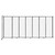 StraightWall Wall-Mounted Sliding Partition 15'6" x 6'10" Opal Poly Polycarbonate