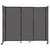 StraightWallª Sliding Portable Partition 7'2" x 6' Charcoal Gray Fabric