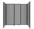 StraightWall Sliding Portable Partition 7'2" x 6'10" Ash Gray Fabric