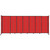 StraightWall Sliding Portable Partition 15'6" x 6' Red Fluted Polycarbonate