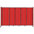 StraightWall Sliding Portable Partition 11'3" x 6'10" Red Fluted Polycarbonate