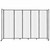 StraightWall Sliding Portable Partition 11'3" x 7'6" Opal Fluted Polycarbonate