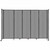 StraightWall Sliding Portable Partition 11'3" x 7'6" Light Gray Fluted Polycarbonate