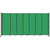 StraightWall Sliding Portable Partition 15'6" x 7'6" Green Fluted Polycarbonate