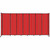 StraightWall Sliding Portable Partition 15'6" x 7'6" Red Fluted Polycarbonate