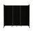 Room Divider 360 Folding Portable Partition 8'6" x 7'6" Black Fabric