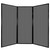 Privacy Screen 7'6" x 6'8" Dark Gray Poly Polycarbonate