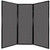 Privacy Screen 7'6" x 7'4" Charcoal Gray Fabric