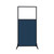 Work Station Screen 33" x 70" Navy Blue Fabric With Clear Window