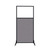 Work Station Screen 33" x 70" Cloud Gray Fabric With Clear Window