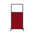 Work Station Screen 33" x 70" Red Fabric With Clear Window