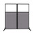 Work Station Screen 66" x 70" Cloud Gray Fabric With Clear Window