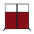 Work Station Screen 66" x 70" Red Fabric With Clear Window